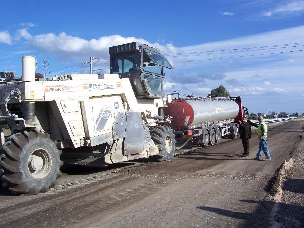 Il riciclaggio a freddo sui lavori della SS 16